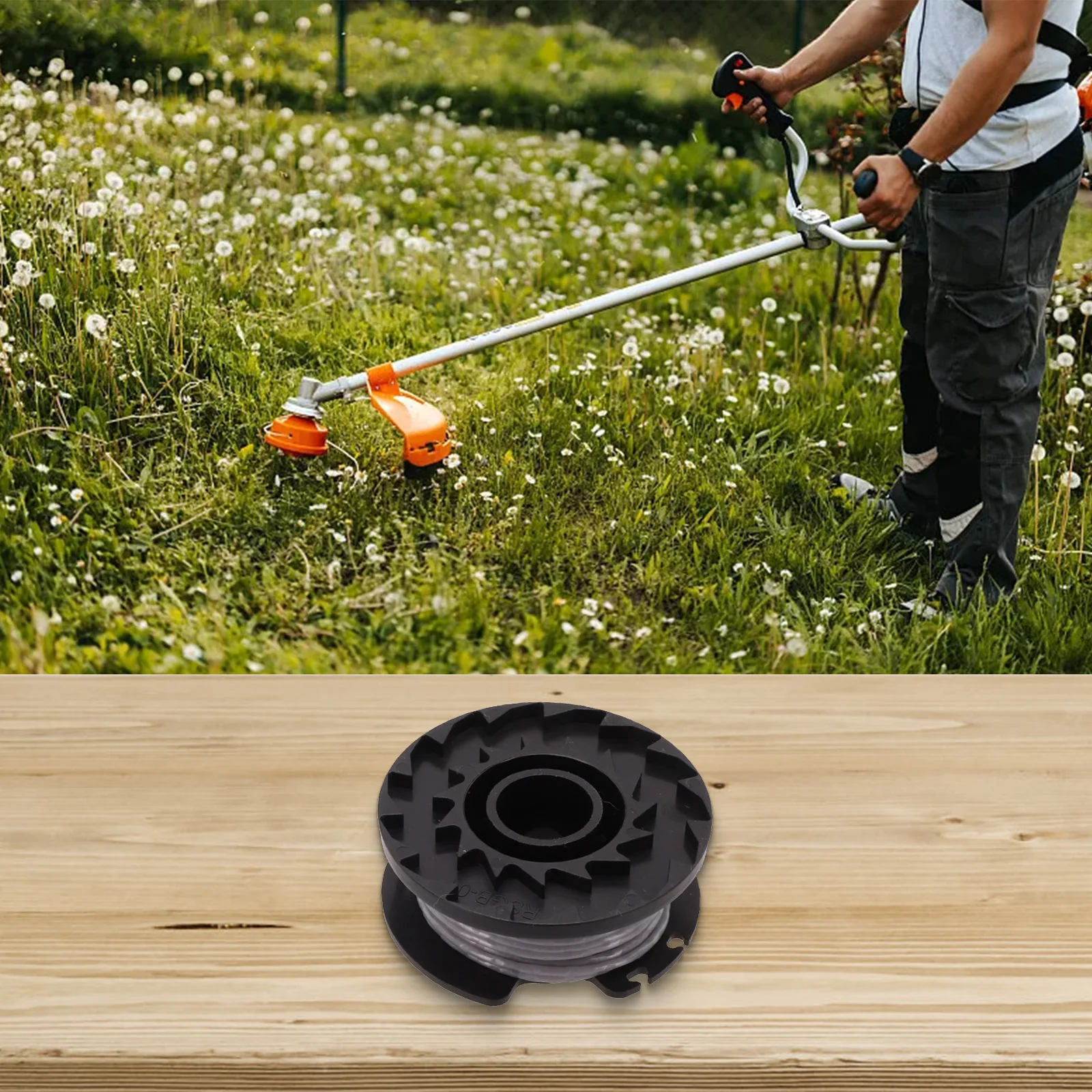 Replacement spool for For Cordless grass trimmer ART 2420 Lion Set from For Grizzly Tools designed for line feeding and cutting