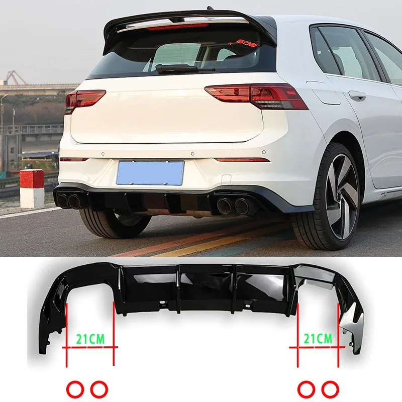 

Для VW Golf MK8 GTI Golf MK8 Facelift 2020-2025 (не для Golf R-Line) R Style Maxton Style Автомобильный задний бампер Valance Splitter