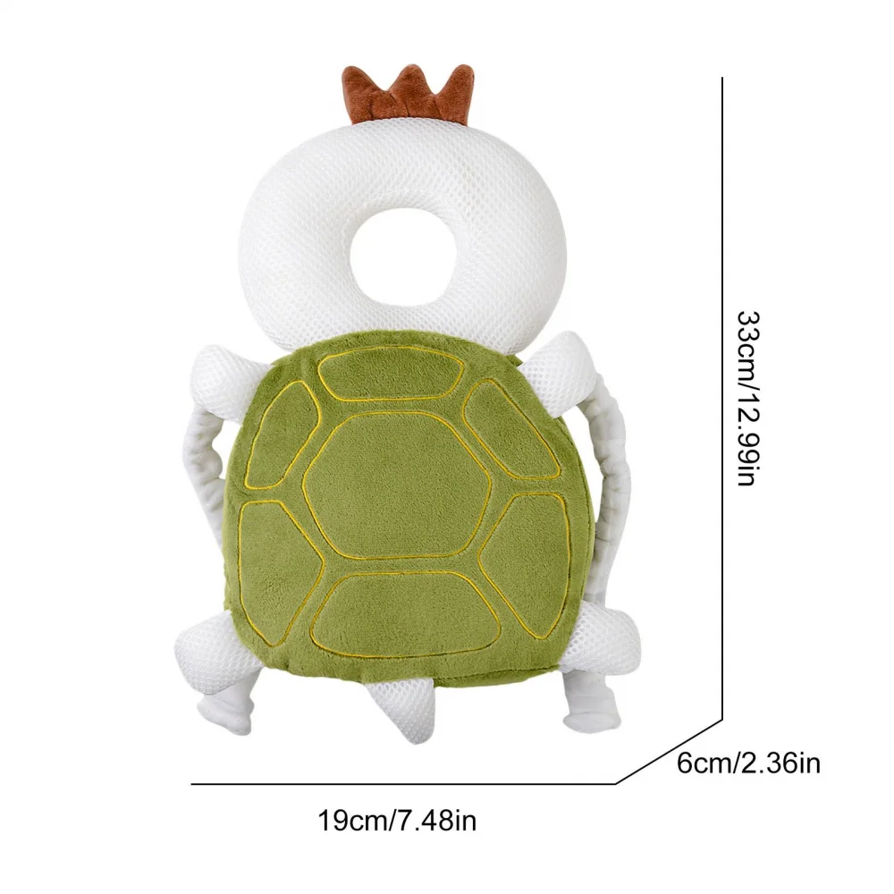 Baby Head Protector Backpack Toddler Walking Crawling Head Protection Pillow Cozy Adjustable Baby Fall Headrest Cushions Turtle