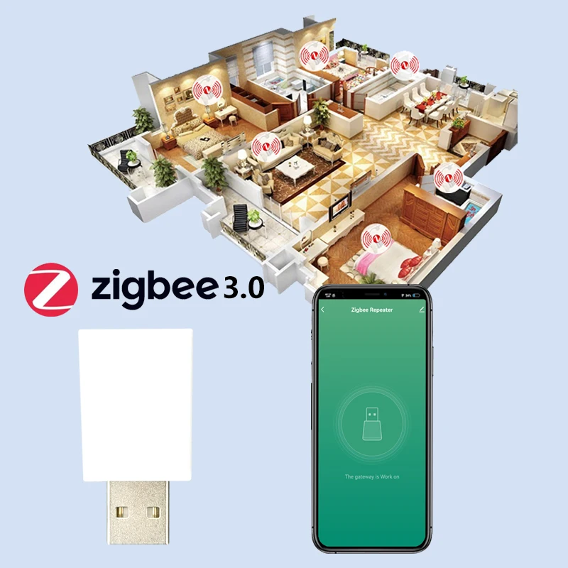 Tuya ZigBee Signal Repeater, Extender Amplifier, USB Plug, Expand Range 20-30m, Smart Home Devices, Tuya ZigBee Gateway Needed