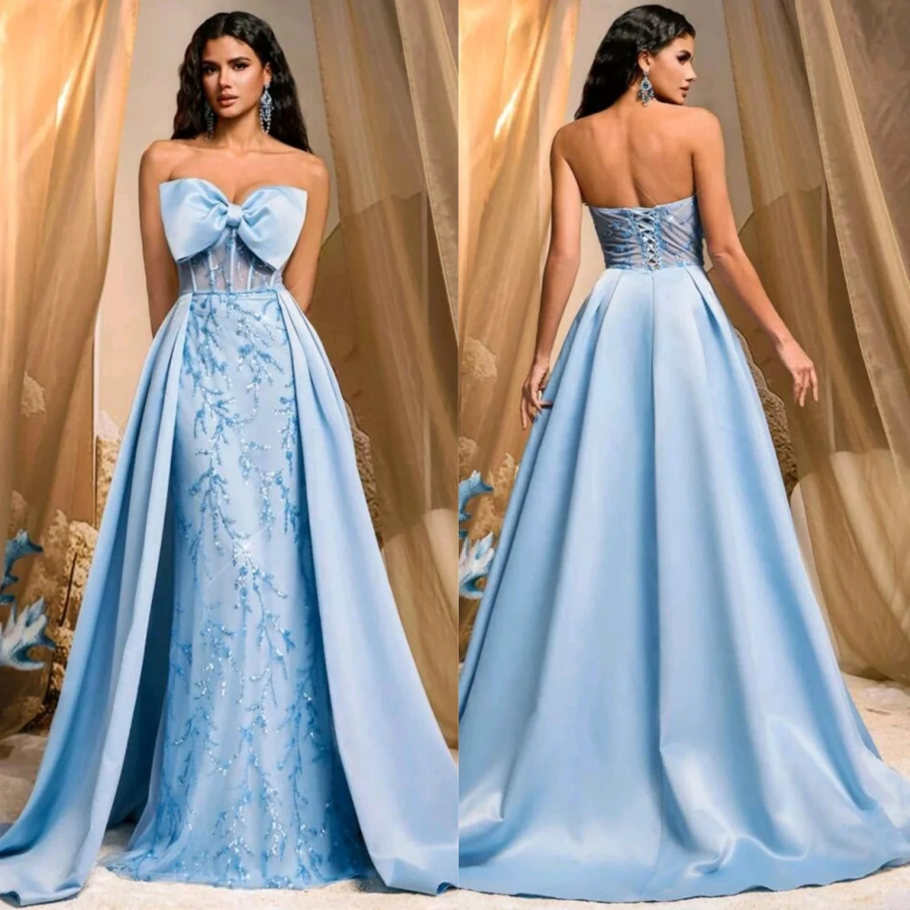 Customized Classic Satin Evening Dress Exquisite Sweetheart Prom Dresses Temperament Sleeveless Special Occasion Gowns