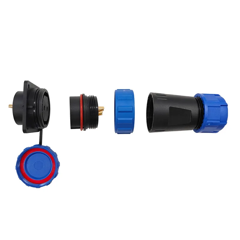 SP28 Straight IP68 Waterproof Connector Flange Socket 2 Pin Various Sizes 3-26 Pins Options Available