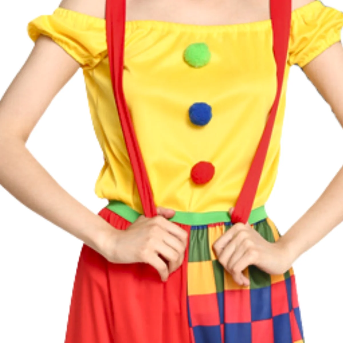 Adult women's circus clown costumes, adult themed carnival role-playing with hats