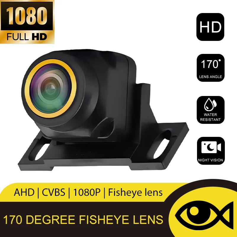 New 1080P Car Rear View Camera, 170° Wide Angle Adjustable Anti-Interference Night Vision Waterproof Auto Parking Backup Camera