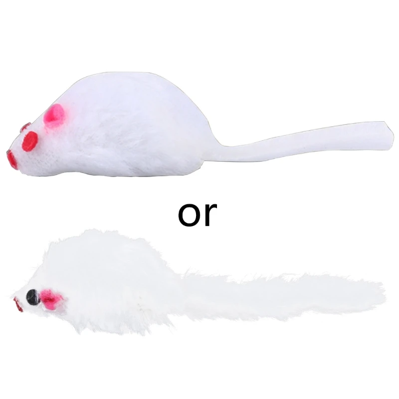 Rattle Mouse Toy for Pet for Cat Plush Squeak for Play Catch Interactive Mic Dropship