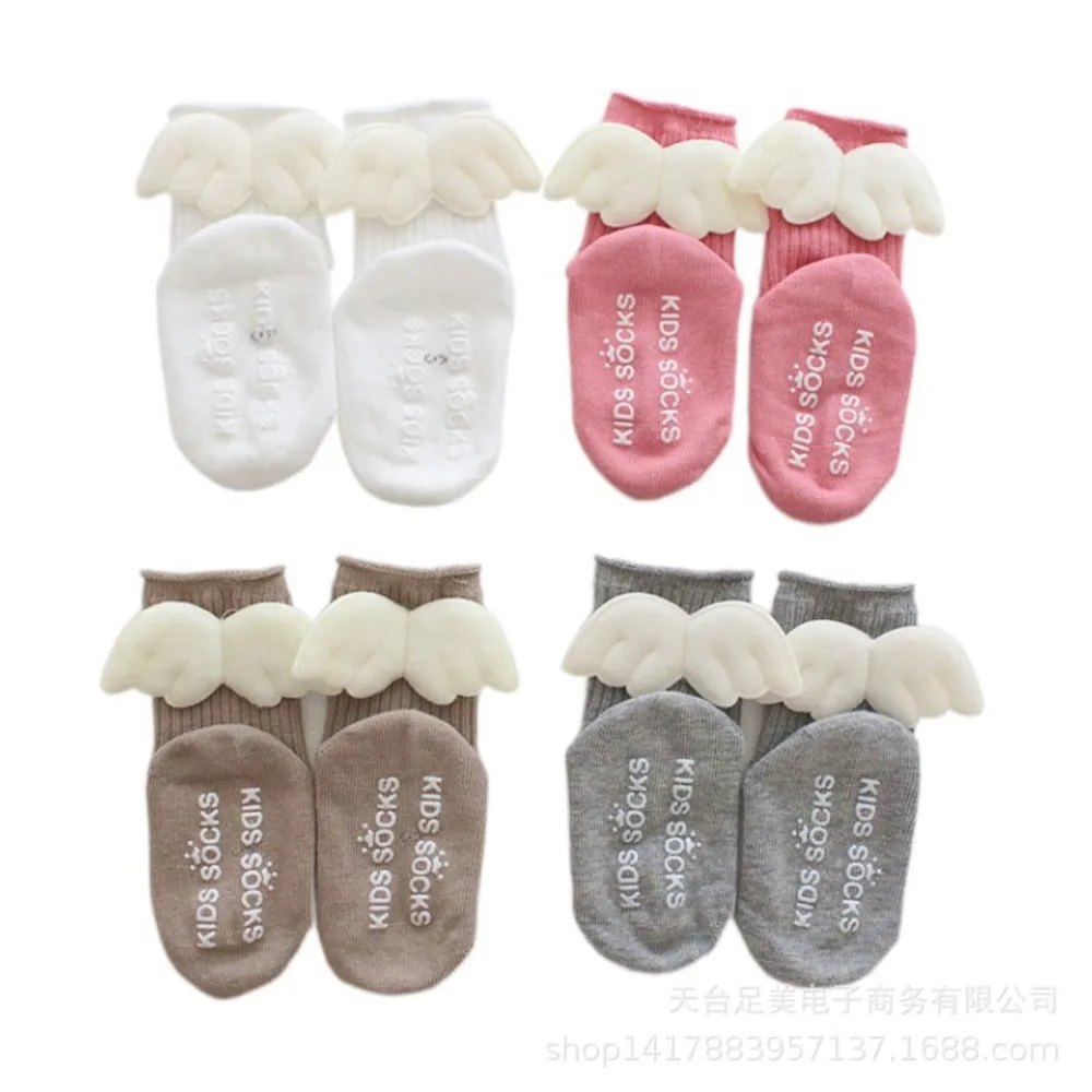 New baby socks spring and autumn cotton sock newborn infant baby boneless socks toddler wing angel socks