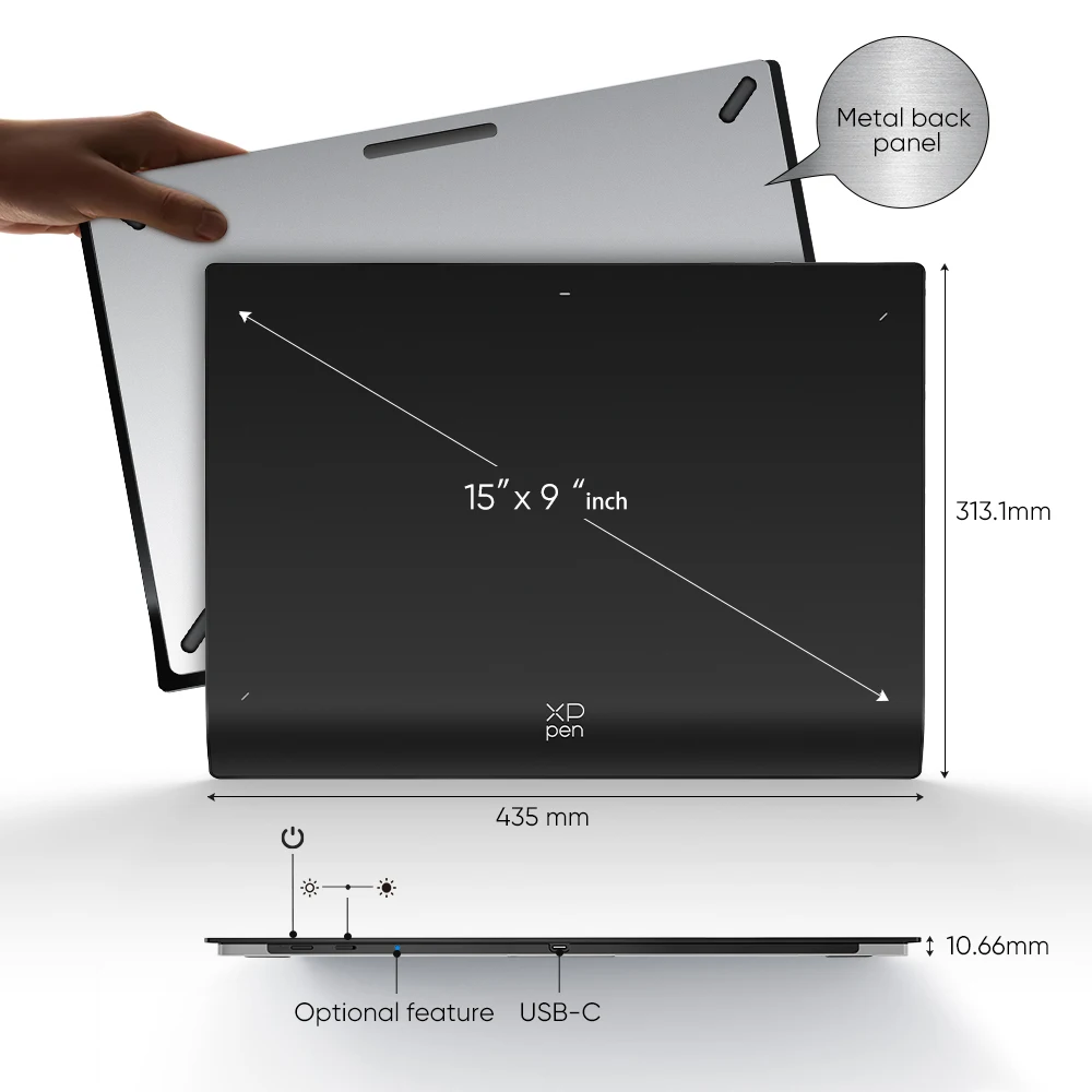 XPPen Deco Pro Gen 2 Wireless Drawing Tablet Bluetooth 16k Pressure Graphics Tablet with X3 Pro Stylus for Windows mac