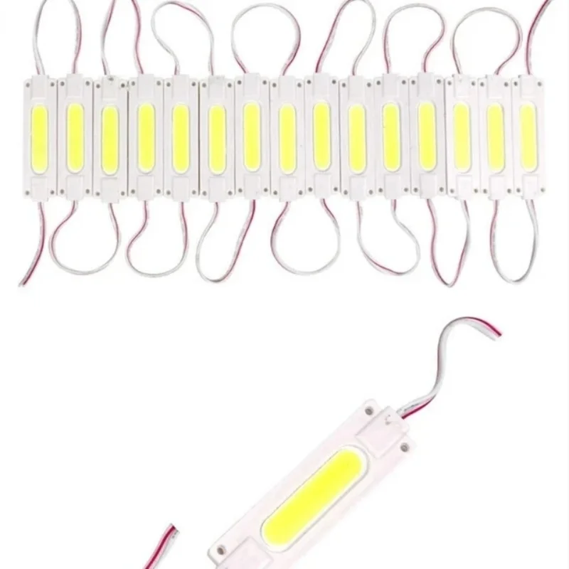 Moduły LED 12 V COB Reklama Świecące znaki Moduły podświetlające IP65 Wodoodporny Biały Czerwony Niebieski Zielony Żółty Różowy 10 sztuk