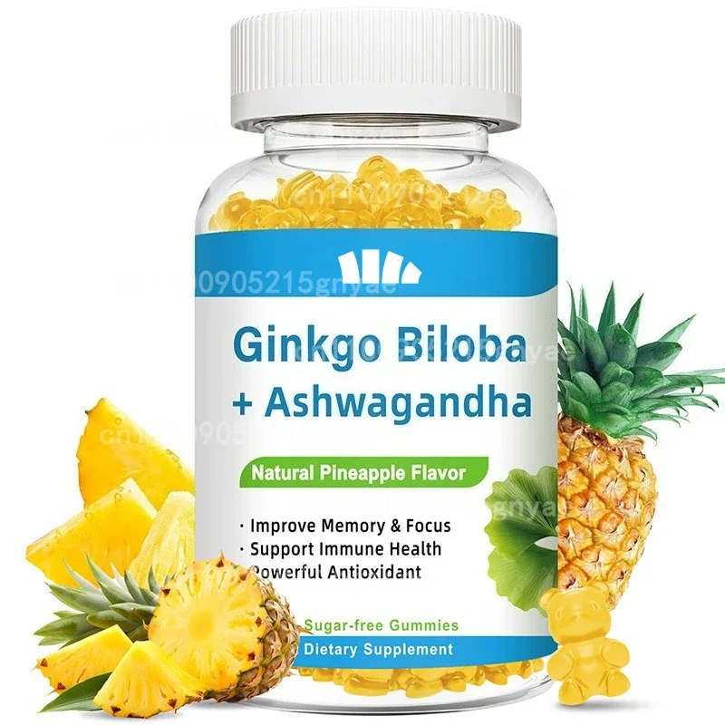 

Ginkgo Gummies – Brain Health & Energy Support, Adult Vegetarian, Non-GMO, 60 Capsules ﻿