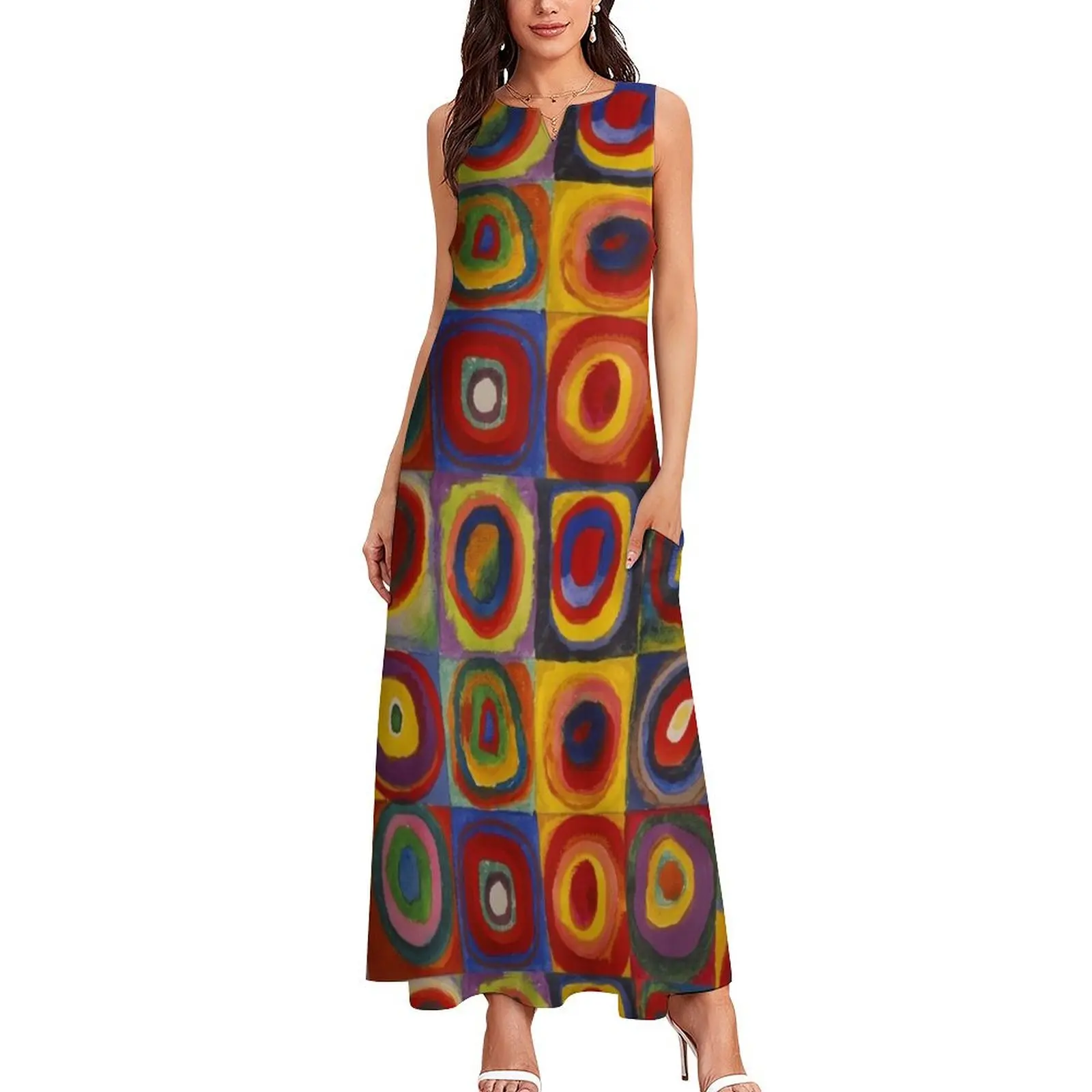 Kandinsky pattern Long Dress summer dress women 2025 Women's dress Woman dresses