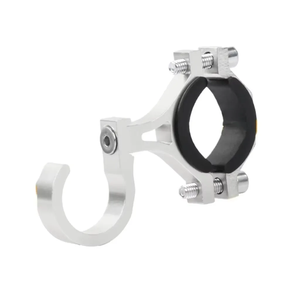 1Pcs Aluminum Alloy Handlebar Hook Angle Adjustable with Screw Handlebar Clamp Mount No Drill Mount Black Base