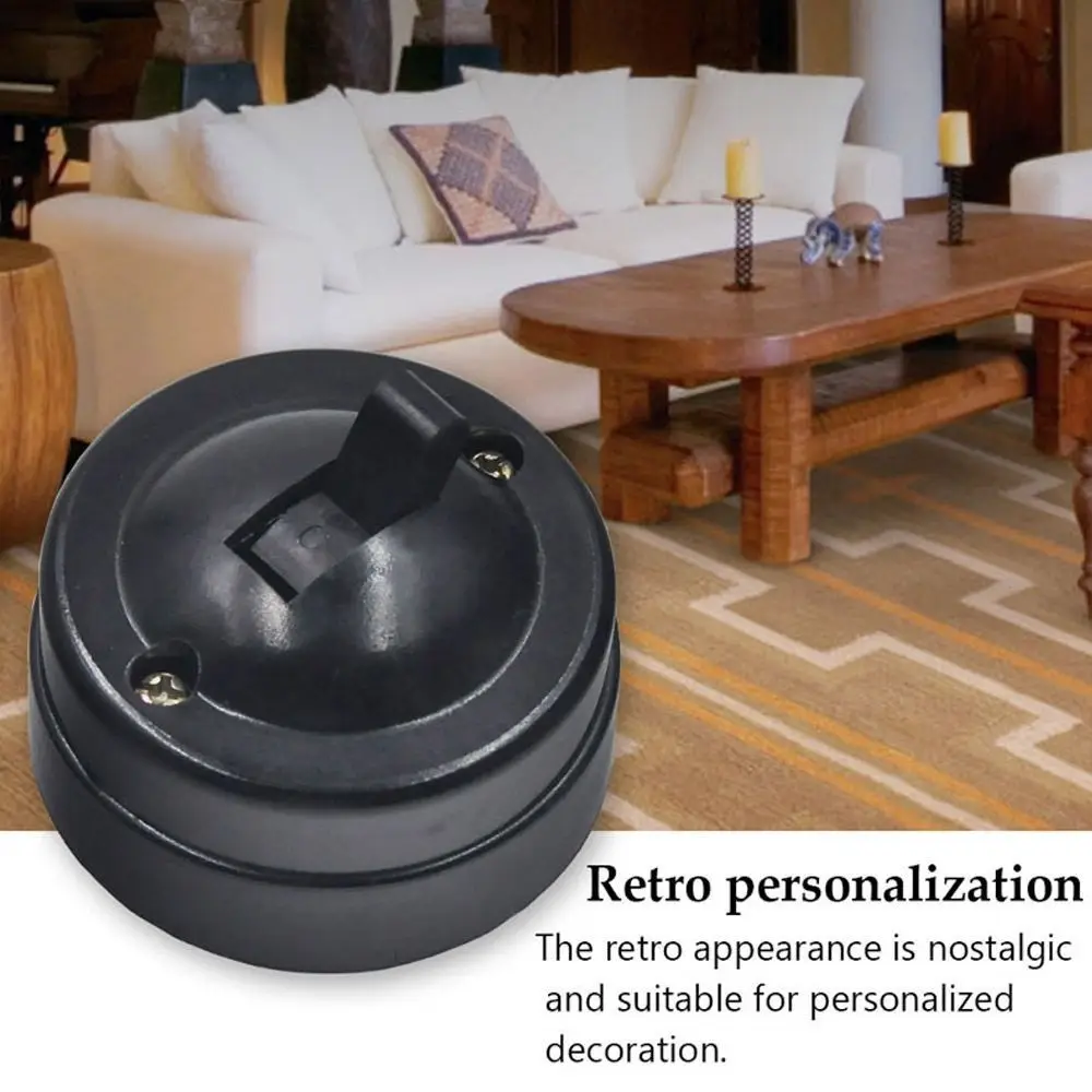 Picture 6: Round Old-fashioned Surface 6A Button Switch Light Single-control Switch Toggle Switch