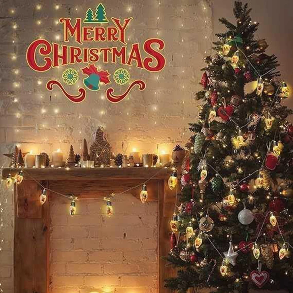 ABS Soft Light Led Christmas Lights For Cozy Christmas Nights Christmas Light Bulb String Composed Christmas tree style