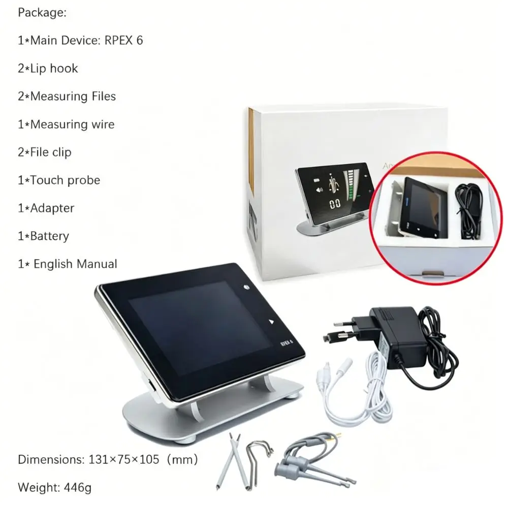 AG Dental Endo Apex Locator 4.5'' Screen Advanced Multi-Frequency Network Technology Adjustable Visual Angle Rechargeable
