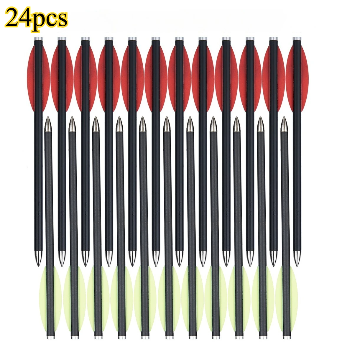 NONE 6/12/24 stücke 6,3 zoll Carbon Pfeil Kurze Darts OD 6mm Mini Bogenschießen Jagd Schrauben für 50-80lbs Armbrust Outdoor Sport Schießen 4