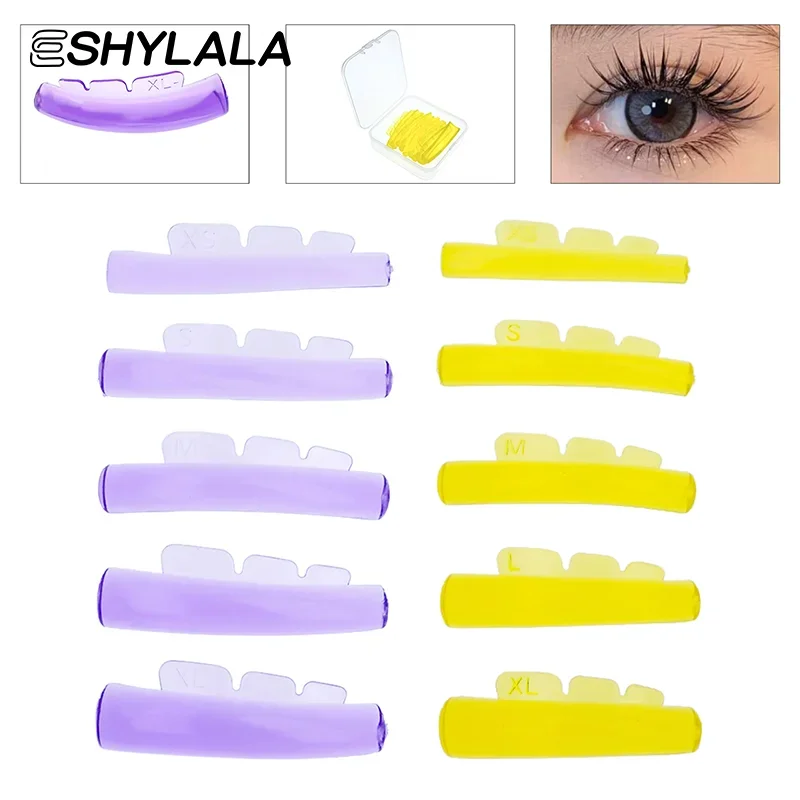 5 Pairs/box Self-adhesive Silicone Eyelash Perm Rod Lash Lifting Lamination Pad 3D Lashes Extension Curler Accessories Tools