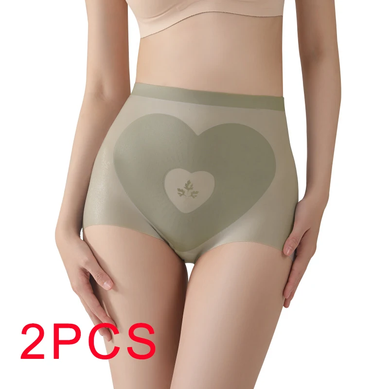 2 Stück Eis Seide Frauen Höschen mit Bauchs traffung hohe Taille Körper Shaper postpartale Gürtel