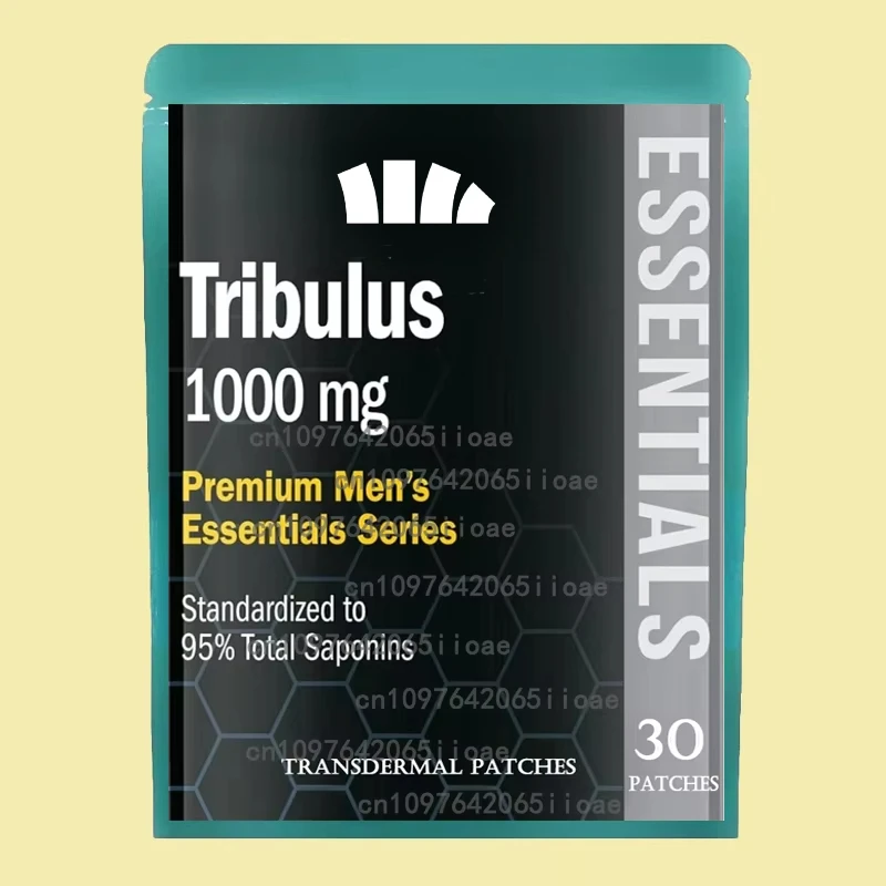 30 Patch Tribulus Terrestris untuk Pria 95% Total Saponin- Pembuat Otot Alami & Penguat Nitrit Oksida - Patch Transdermal