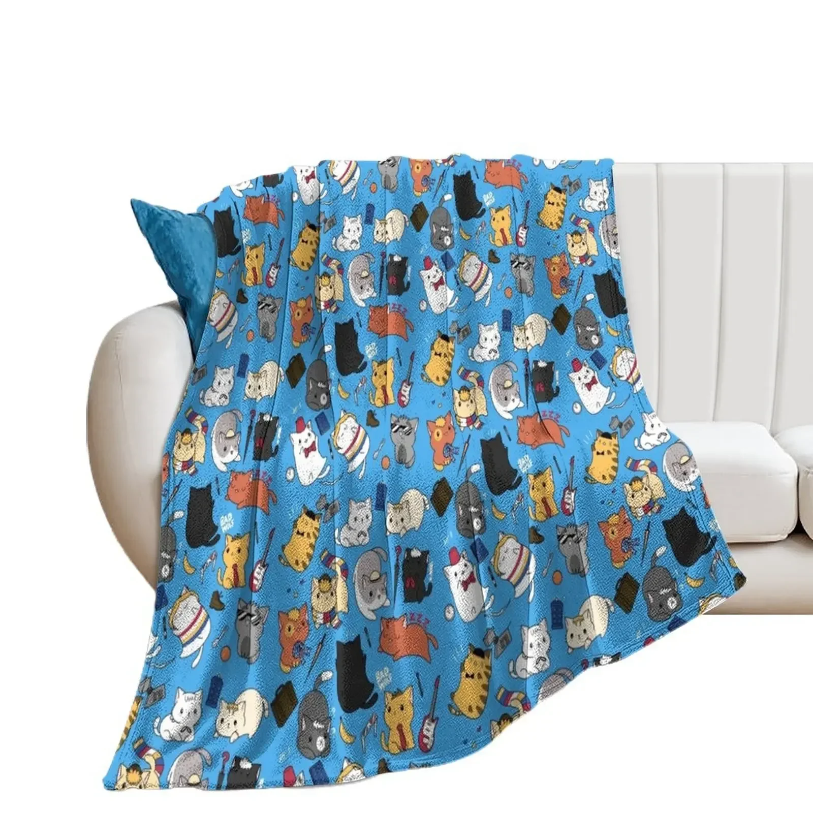 

Time Lord Kittens Throw Blanket decorative Luxury Brand Plaid Furry Blankets