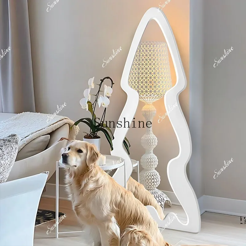 Bedroom light luxury floor-to-ceiling household creative special-shaped Christmas tree fitting mirror wall-mounted  FT