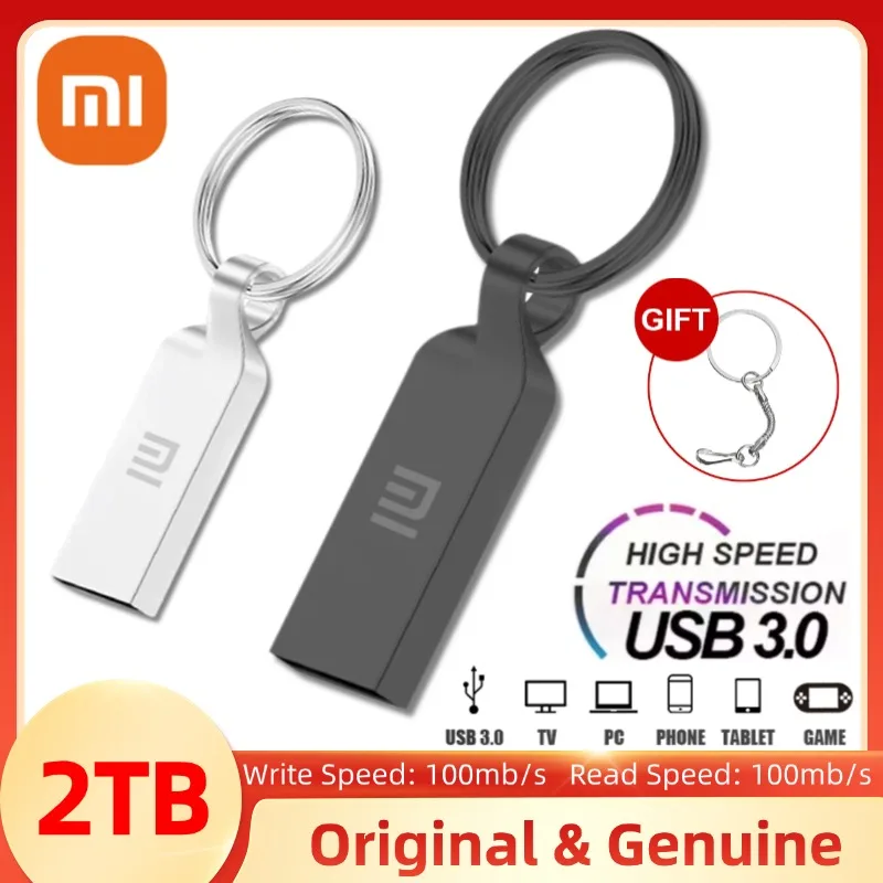 Xiaomi High-Speed USB 3.0 Flash Drive 2TB Portable Pen Drive SSD Wholesale For Laptop 1TB 512GB Large Capacity U Disk for Phone