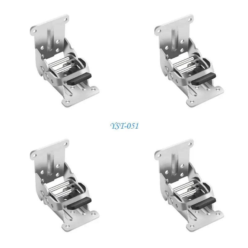 

E15A Pack of 4 Furniture Hinges Identity Locking Bending Brackets Modifiable Change for Telecommute Garage Strong Support
