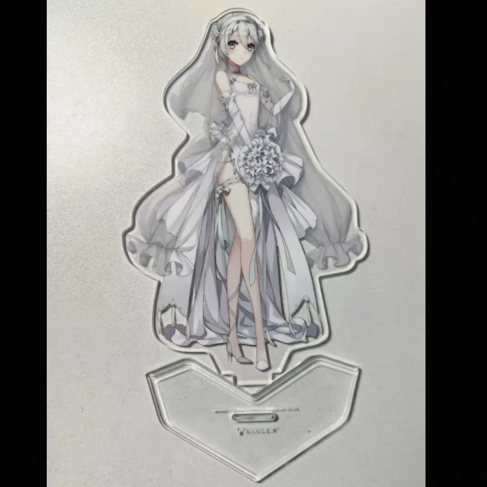 Virtual Singer Concert Bride Wedding Dress Acrylic Stand Figure Tabletop Decoration Acrylic Standee Souvenir Fans Gift Keychain