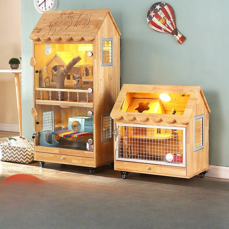 

Cabinet cage, pet cabinet, sugar glider cage, cooling ice nest, air conditioner, dragon villa, tempered glass door