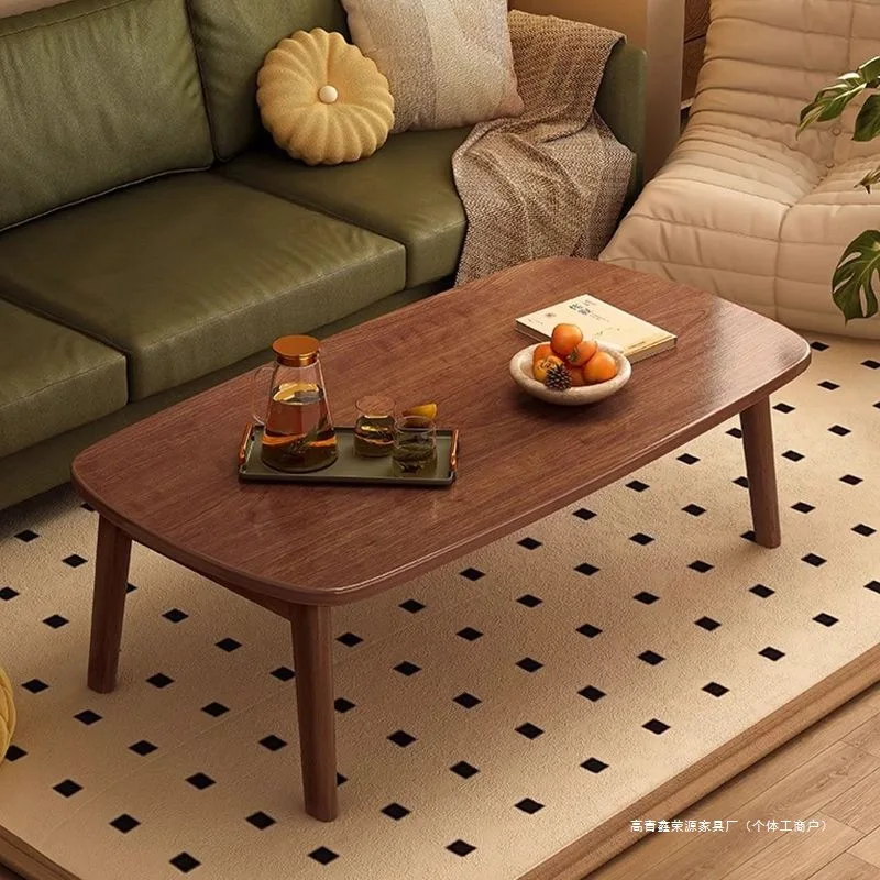 coffee table living room bedroom solid wood tea table small apartment installation-free light luxury dining table rental house