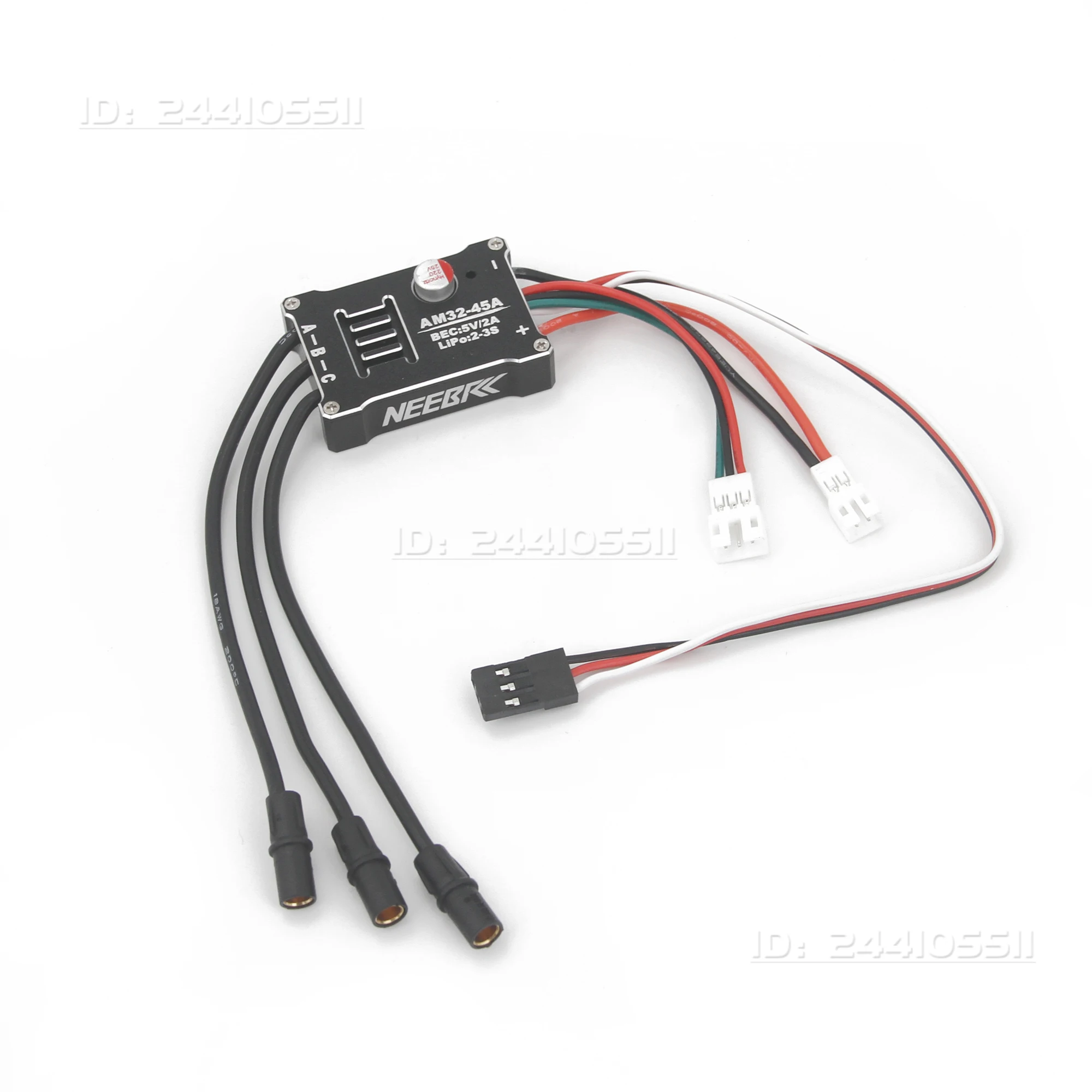 NEEBRC AM32 45A Brushless Metal Waterproof Vehidle Bidirectional ESC MX2.0 Plug for RC Car MN Tank 300/Climbing/Off Road Parts