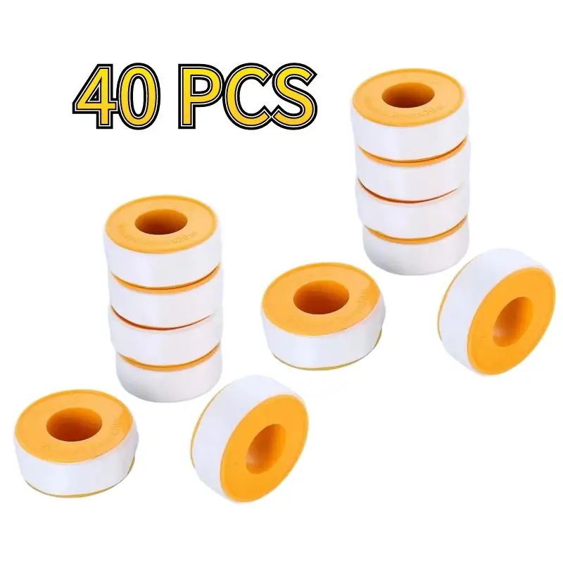 

PTFE Water Pipe Tape Oil-free Belt Sealing Band Fitting Thread Seal Tape Home Improvement Practical Tools Plumbing 20m Per Roll