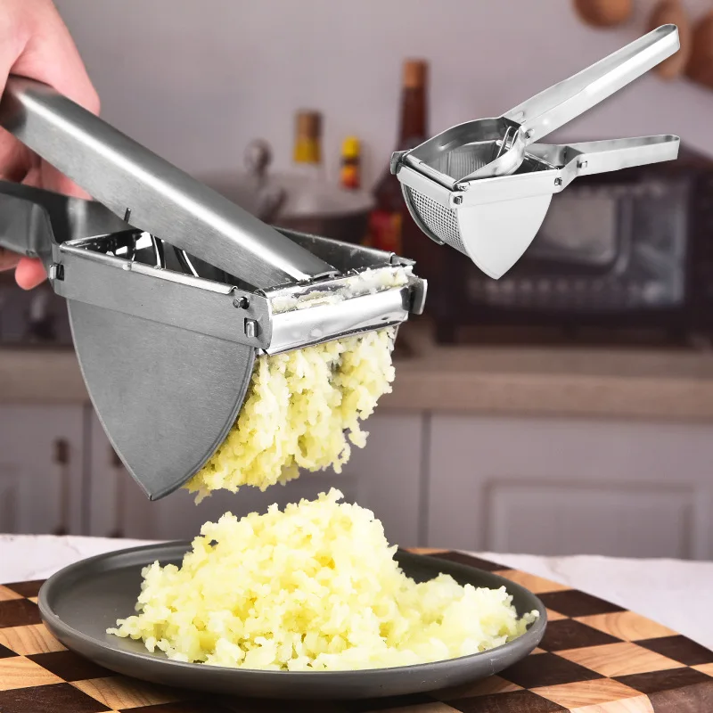 Stainless Steel Potato Masher Manual Lemon Orange Squeezer Vegetable Fruit Juice Press Multi Functional Kitchen Gadgets Cooking