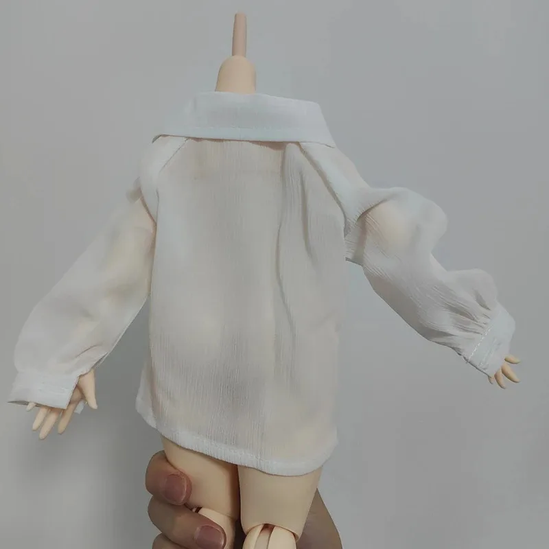 45/60/68/73/75cm Doll's Clothes Transparent White Chiffon Shirt for 1/4 1/3 Bjd Doll Clothing Top Diy Girl Toys Doll Accessories