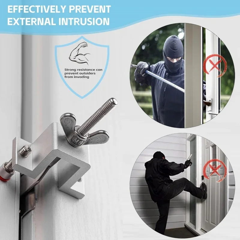 휴대용 도어 잠금 여행 호텔 잠금 듀얼 너트 조정 개인 정보 보호 도어 잠금 홈 보안 도어 스톱에 대한 도난 방지 도어 스톱퍼