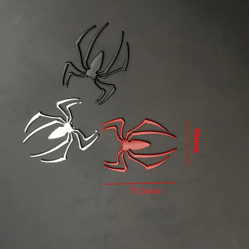 ملصقات سيارة عنكبوت معدنية ثلاثية الأبعاد عالمية ، شارة كروم ، شارة شعار سيارة ، ديكور تصفيف السيارة ، ملحقات السيارات الخارجية