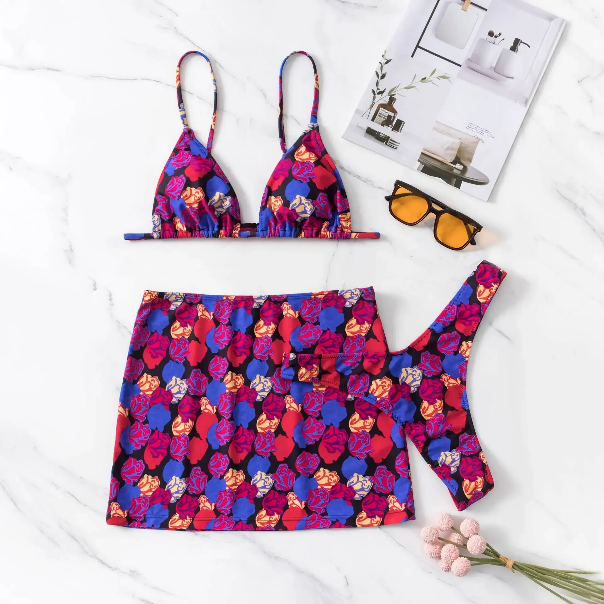 Women's Sexy Floral Micro Bikini Set 2025, Vintage Two Piece Swimsuit, Boutique Bathing Suits Swimwear