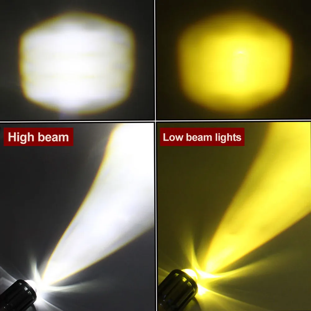 10000Lm H4 LED Moto H6 BA20D LED Motorcycle Headlight Bulbs CSP Lens White Yellow Hi Lo Lamp Scooter Accessories Fog Lights 12V