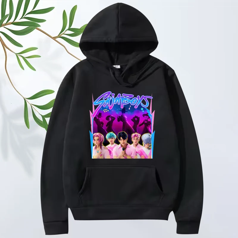 

Saja Boys kpop demon hunter Graphic hoodie 2025 men ’s women Anime vintage Long sleeve streetwear print oversized hoodie unisex
