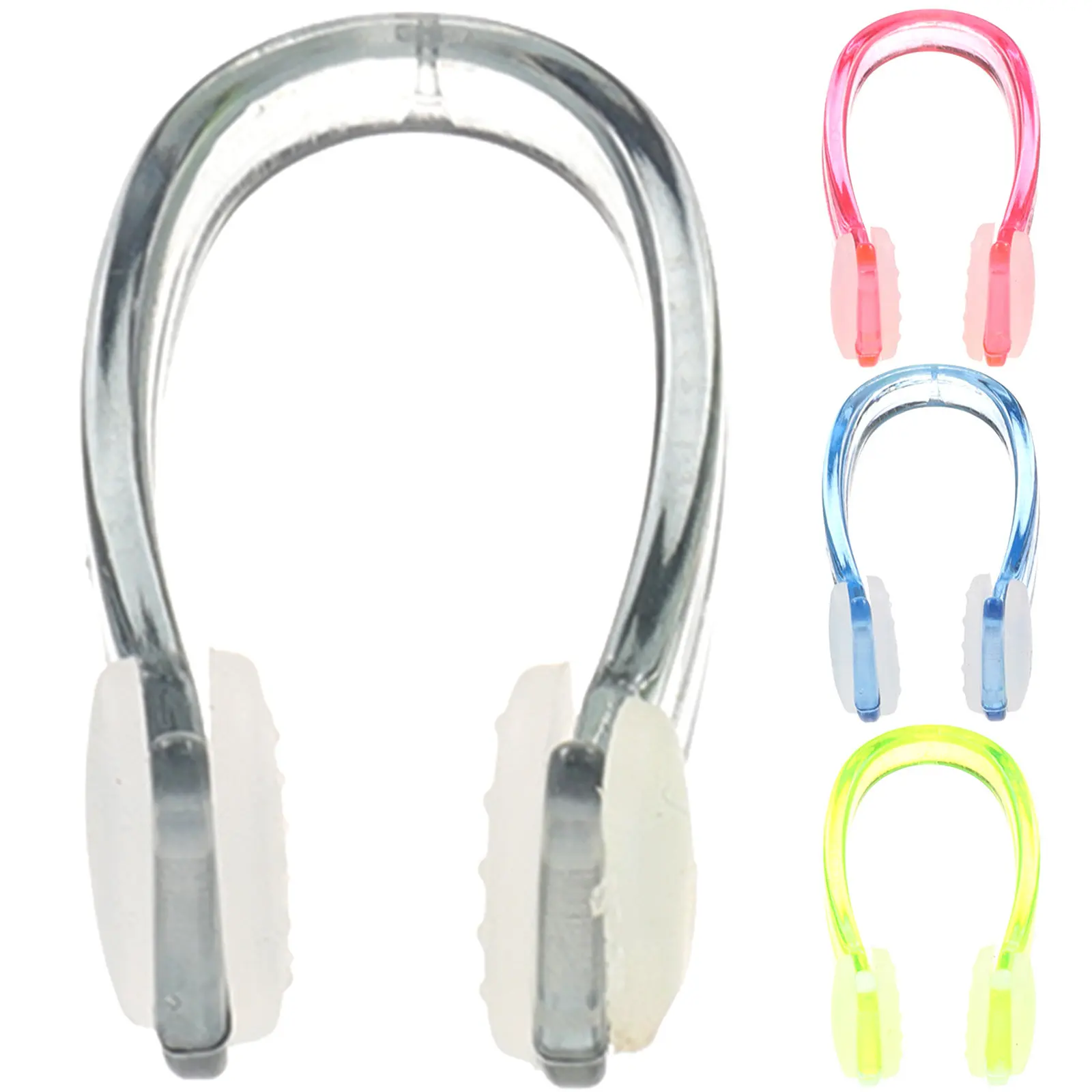

4Pcs Silicone Swimming Nose Clip Ergonomic Design Non-Skid Comfortable for Adults Diving Swim Training Portable Nose Plugs