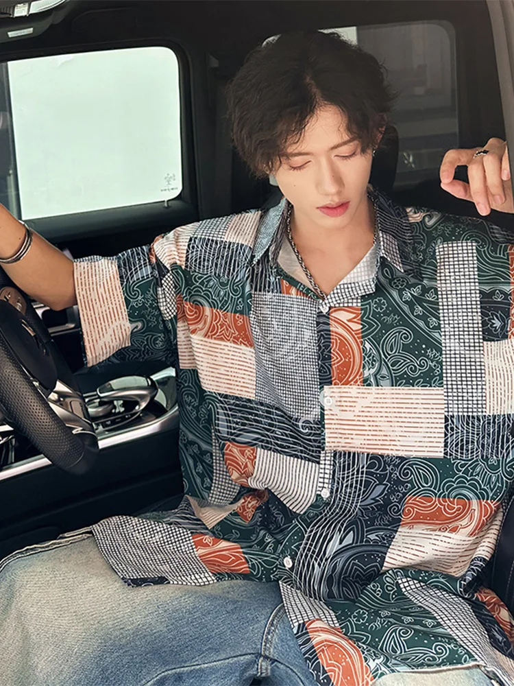 

Мужская летняя ретро-куртка в стиле кэжуал, свободного кроя, с принтом, молодежная мода, для пляжа, в стиле Гонконг