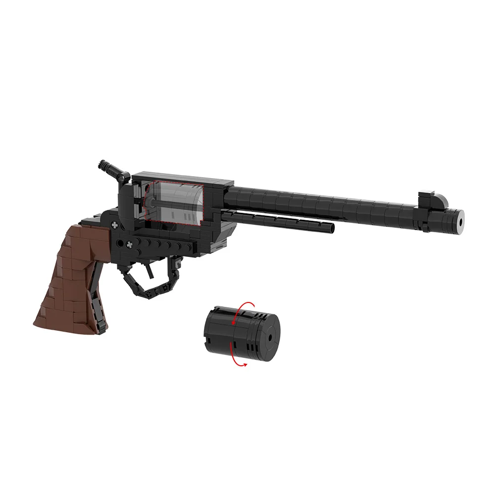 

MOC Colt SAA Model 1873 Cavalry Revolver Model Building Blocks Simulated Revolver Military Prop Bricks Toy Adult Gift