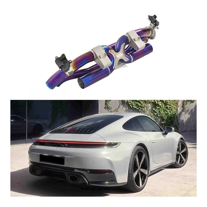 ForPorsche 911 992 3.0T 2020 High-end Stainless Steel Titanium Alloy Valve Exhaust Muffler Pipe with Remote Control