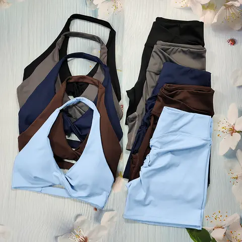 Conjunto deportivo de levantamiento de glúteos para mujer, pantalones cortos, ropa de ejercicio para gimnasio, traje de Yoga para Fitness, pantalón corto y ropa interior, chándal de entrenamiento