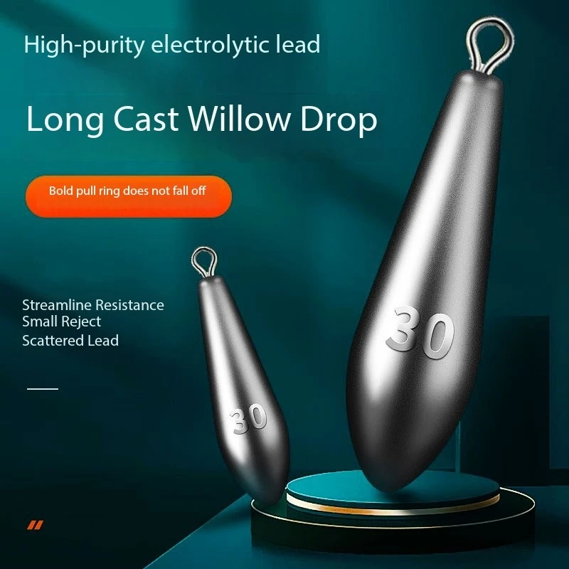 multiple-models-of-long-throw-willow-leaf-droplet-type-lead-sinker-string-hook-sea-throwing-rod-fishing-gear-accessories