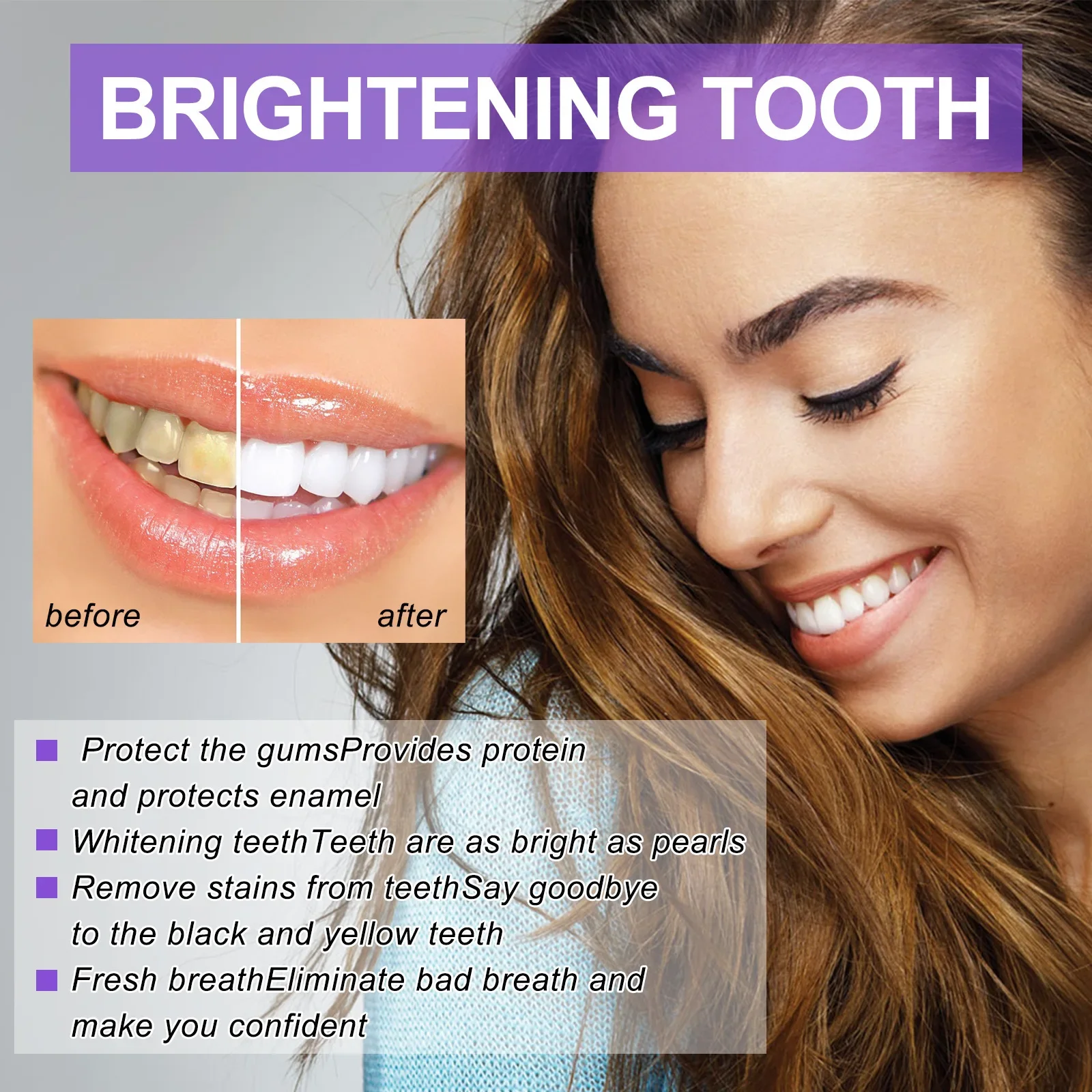 V34 Teeth Whitening Toothpaste Serum Remove Plaque Stains Oral Hygiene Cleaning Dental Bleaching Tools Fresh Breath Tooth Care