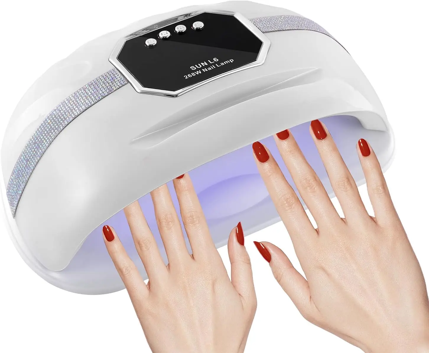 

UV LED Nail Lamp 268W, 45 LED Beads, Auto Sensor, Large Space, White