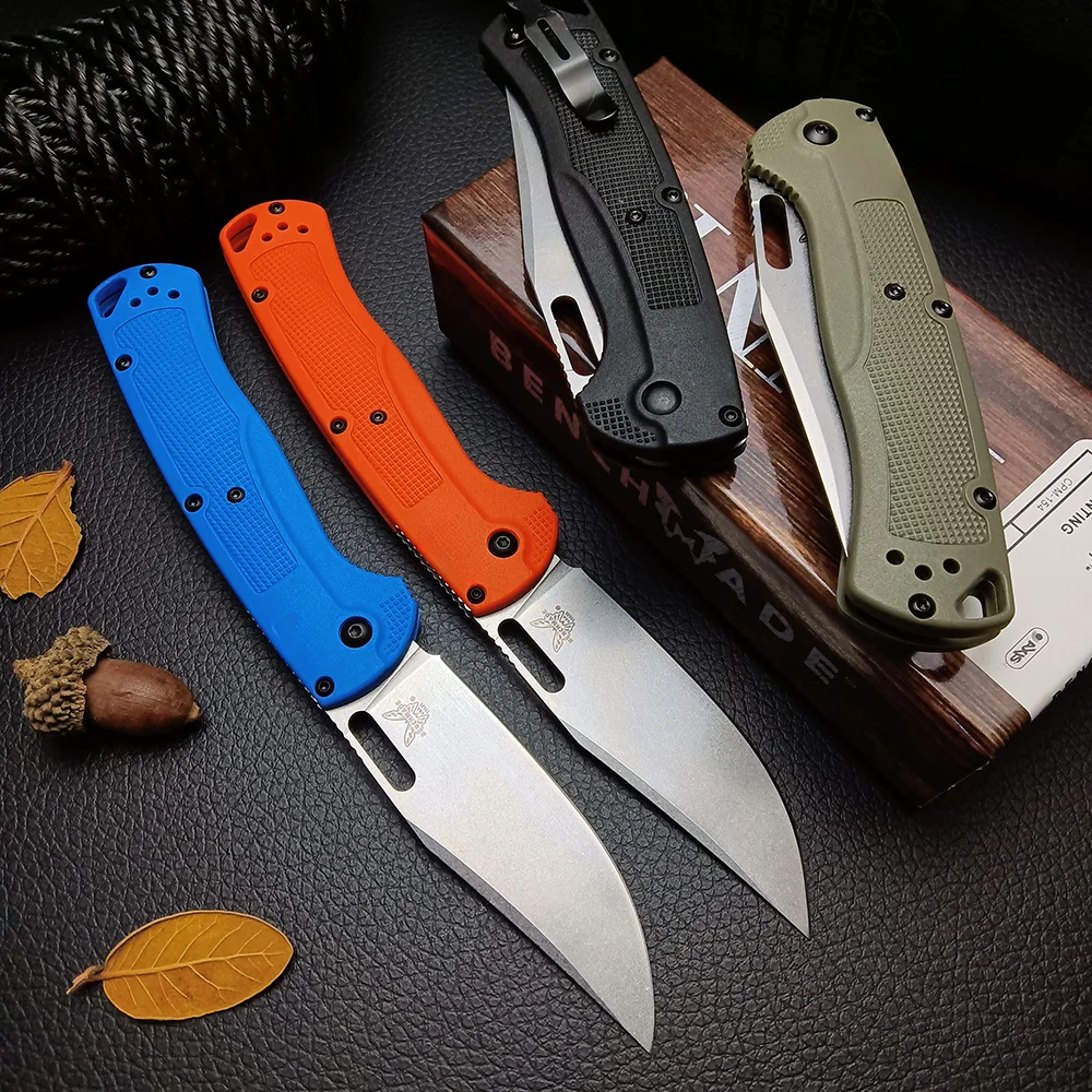 BM Hunt Taggedout 15535 Outdoor Survival Folding Knife Nylon Wave Fiber Handle EDC Pocket Tactical Camping Self Defense Knives