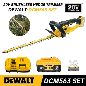 DEWALT 무선 헤지 트리머 DCM563, 20V 리튬 배터리 포함, 잔디 깎기 전동 공구, 가정용 전기 가지치기 톱, 정원용 