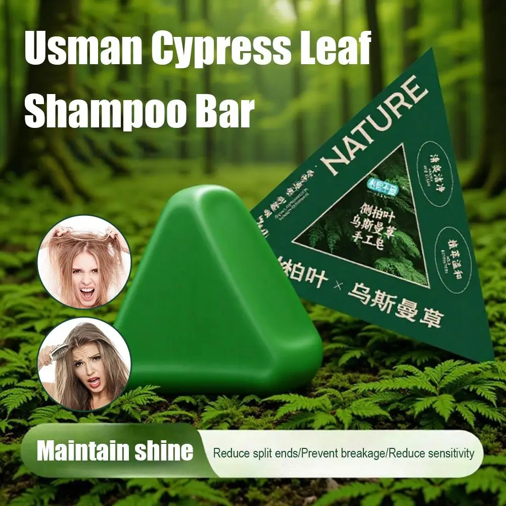 120g Usman Shampoo Soap Nourishing Scalp Control oil Remove dandruff Strengthen hair roots Reduce hair loss Cleanses Hair Care view 2