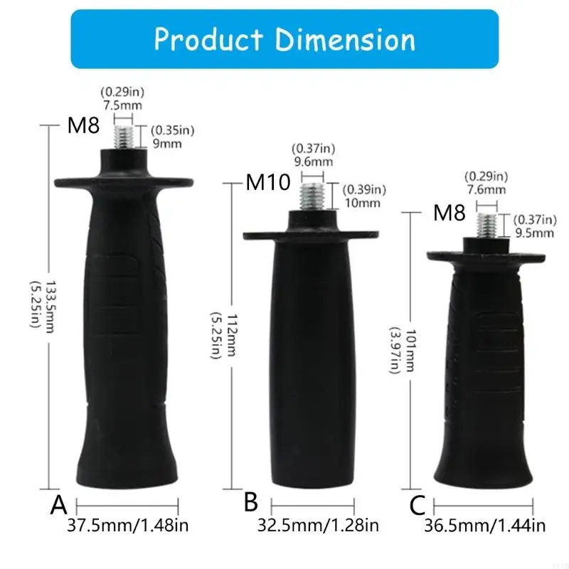 Y1AD Angles Grinder Handle Grip Ergonomically Comfort and Stability Secure Attachments Suitable for Metalworking Woodworking